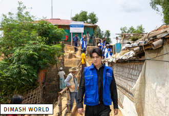 Dimash arrive au Bangladesh pour une mission humanitaire