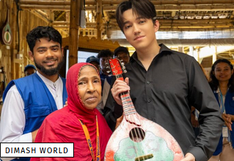 Dimash rencontre des musiciens de la communauté rohingya à Cox’s Bazar
